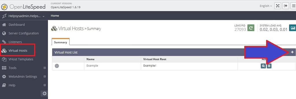 OpenLiteSpeed VirtualHost