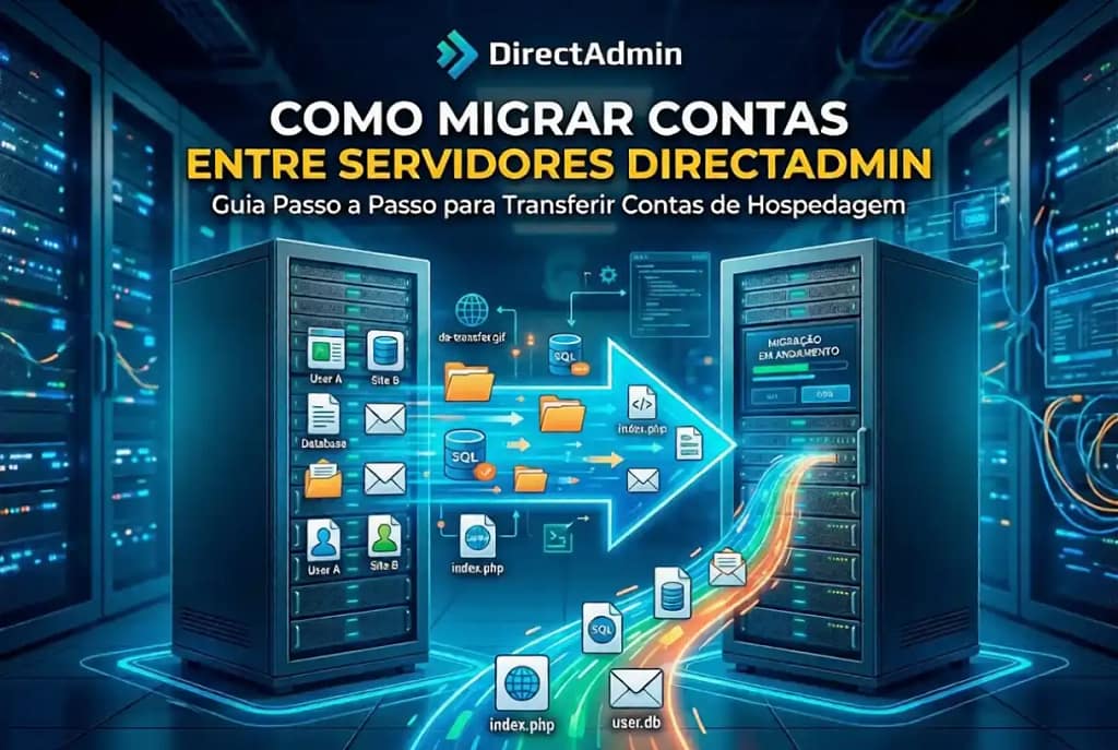 como migrar contas entre servidores directadmin