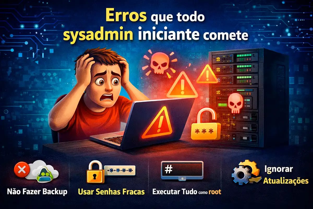 erros que todo sysadmin iniciante comete