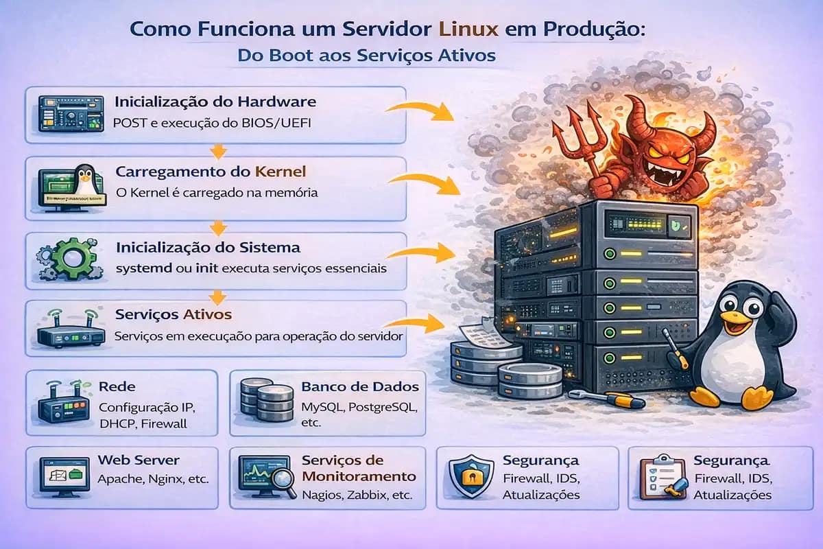 como funciona servidor linux