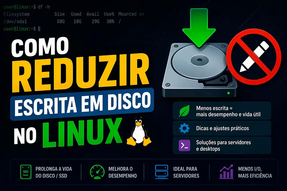 reduzir escrita em disco
